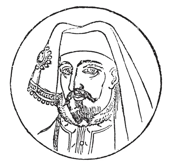 1367 1413 他是英国国王和爱尔兰勋爵从1399年到 1413 复古线条画或雕刻插图 — 图库矢量图片
