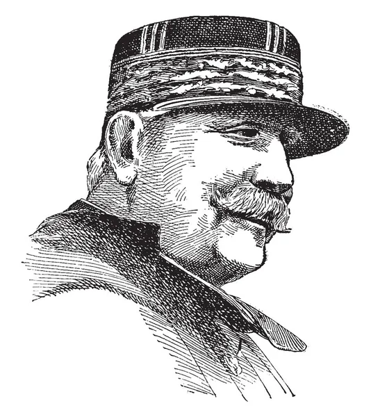 Marechal Joffre 1852 1931 Foi General Francês Comandante Chefe Das — Vetor de Stock