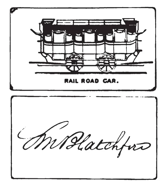 Železniční Lístek Použitý Roce 1838 New York Harlem Railroad Vintage — Stockový vektor
