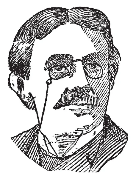 Maurice Thompson 1844 1901 Fue Novelista Poeta Ensayista Naturalista Estadounidense — Vector de stock