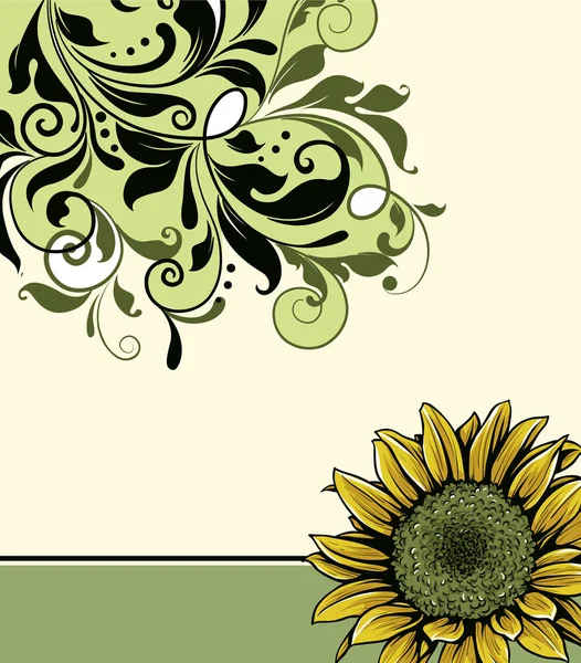 Векторна Ілюстрація Шпалери Квітковими Елементами — стоковий вектор