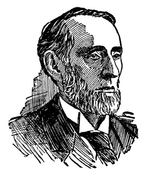 Shelby Cullom 1829 1914 Var Han Medlem Amerikanska Representanthuset Senator — Stock vektor
