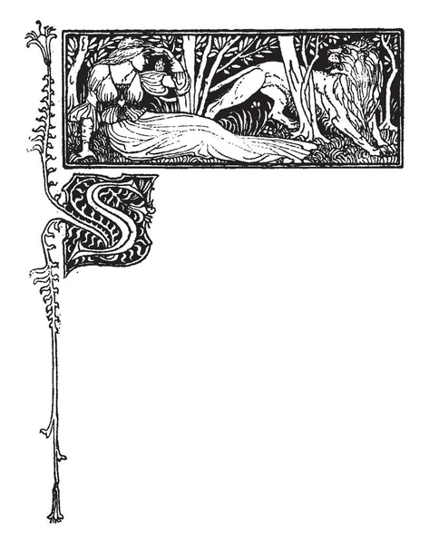 Reina Hadas Son Hechas Por Artista Inglés Walter Crane 1896 — Vector de stock