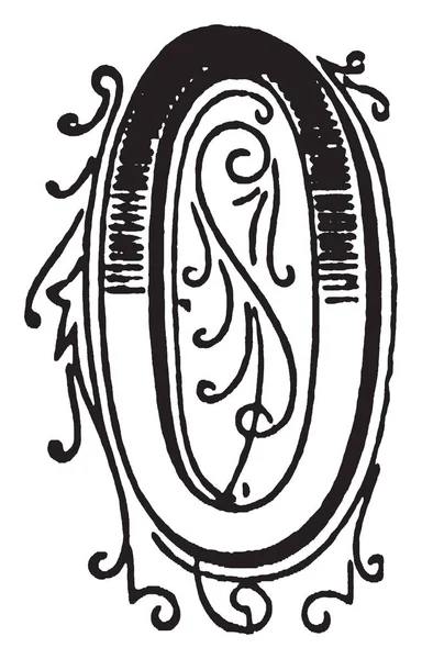 Декоративний Декоративний Лист Вінтажний Малюнок Лінії Або Гравюрна Ілюстрація — стоковий вектор
