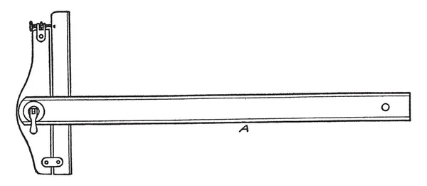 Cabeza Ajustable Cuadrado Con Regla Crear Líneas Rectas Diferentes Ángulos — Vector de stock