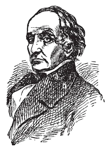 ダニエル ウェブスター 1782 1852 彼はアメリカの政治家 アメリカ合衆国家代表の上院議員からマサチューセッツ ビンテージの線描画や彫刻イラスト — ストックベクタ