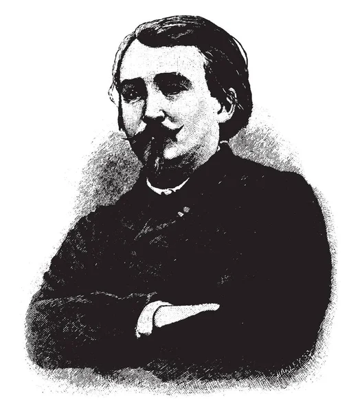 Gustave Dore 1832 1883 Var Fransk Konstnär Grafiker Illustratör Och — Stock vektor