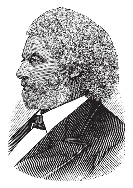 Дуглас Фредерик 1818 1895 Афроамериканский Социальный Реформатор Аболиционист Оратор Писатель — стоковый вектор