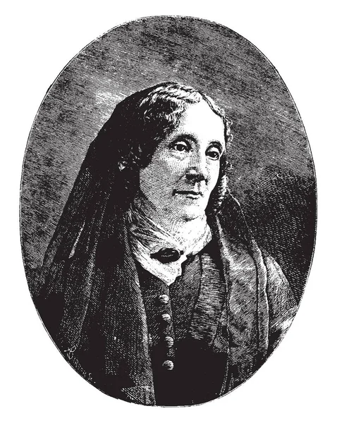 Eliza J., temperance reformcu ve özgün Haçlı, Lorn Hillsborough, Ohio, 1813 yılında, vintage çizgi çizme veya oyma illüstrasyon.