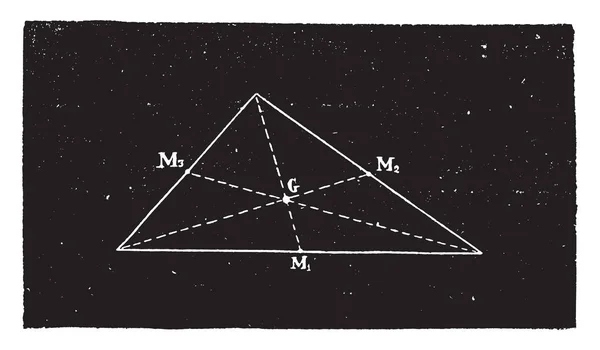 삼각형의 빈티지 새겨진 1875 — 스톡 벡터