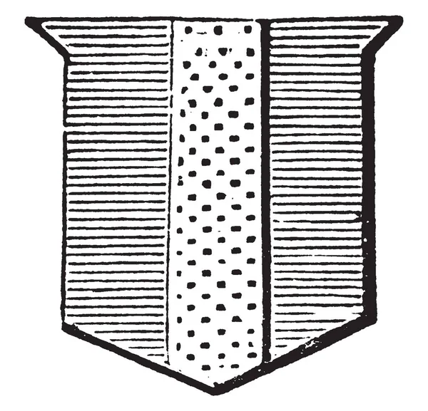 苍白占据了盾牌的第三个 复古线条画或雕刻插图 — 图库矢量图片