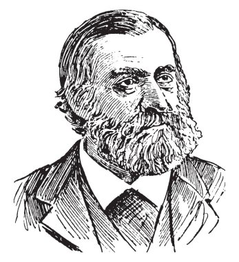 Joseph Leidy, 1823-1891, o bir ABD'li paleontolog, vintage çizgi çizme veya oyma illüstrasyon yapıldı.