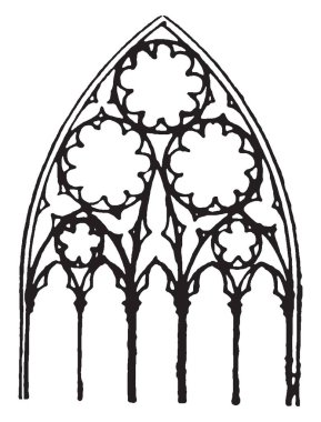 Oyma ajur ekranlar, vintage çizgi çizme veya oyma illüstrasyon inşa Batı faade üzerinde uygulanan ilk katı duvarlar olduğunu.