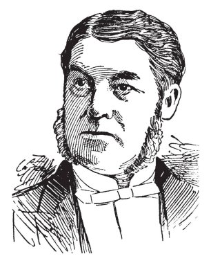 Efendim C. Tupper, 1821-1915, o Kanada, vintage çizgi çizme veya oyma illüstrasyon altıncı Başbakan oldu