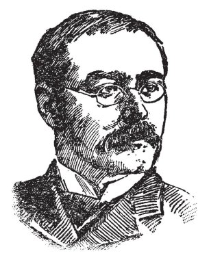Rudyard Kipling, 1865-1936, o bir İngiliz gazeteci, öykü yazarı, şair ve yazar, vintage çizgi çizme veya oyma illüstrasyon yapıldı.