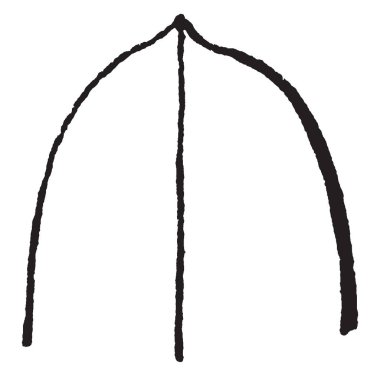 Bu bir son yaprak, vintage çizgi çizme veya oyma illüstrasyon kaba, ince, ince bir ipucunda oldu.