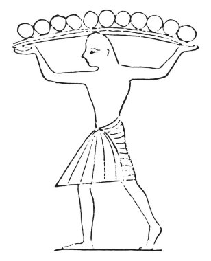 Taşıyıcı rulo, vintage oyulmuş illüstrasyon