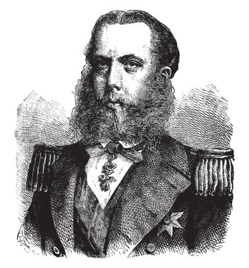 Maximilian ben Meksika İmparatoru, 1832-1867, 1863 1867 için Meksika İmparatoru, vintage çizgi çizme veya oyma illüstrasyon yapıldı