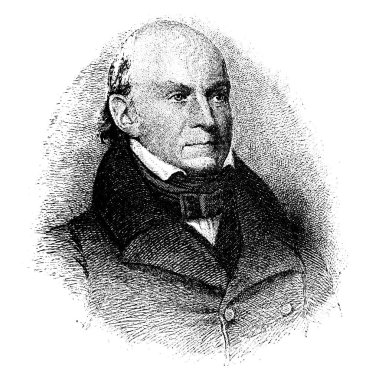 John Adams, 1735-1826, o ilk Başkan Yardımcısı, ABD'den 1789 1797 için ve 1801 1797 kimden Amerika Birleşik Devletleri, vintage çizgi çizme veya oyma illüstrasyon ikinci başkanı oldu