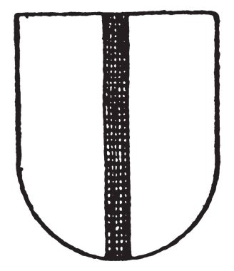 Bir dar dikey şerit palet, vintage çizgi çizme veya oyma illüstrasyon Argent sıradan olduğunu.