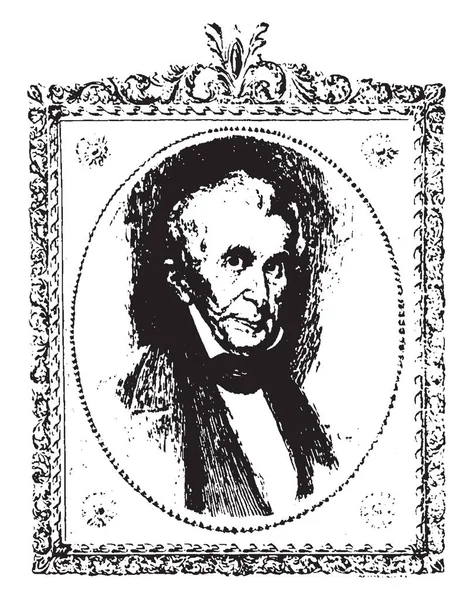 William Henry Harrison 1773 1841 Ben Volt Egy Amerikai Katonatiszt — Stock Vector