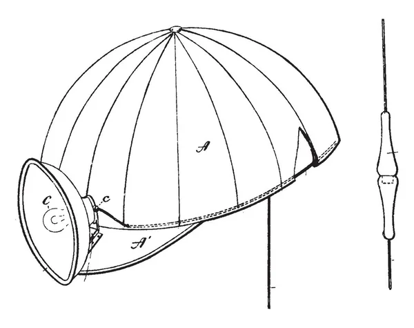 Electric Light Head Gear Personal Wear Casco Cuero Estilo Antiguo — Archivo Imágenes Vectoriales