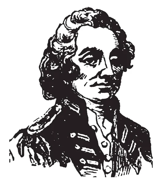 General Ambercrombie 1706 1781 War Oberbefehlshaber Der Streitkräfte Nordamerika Während — Stockvektor