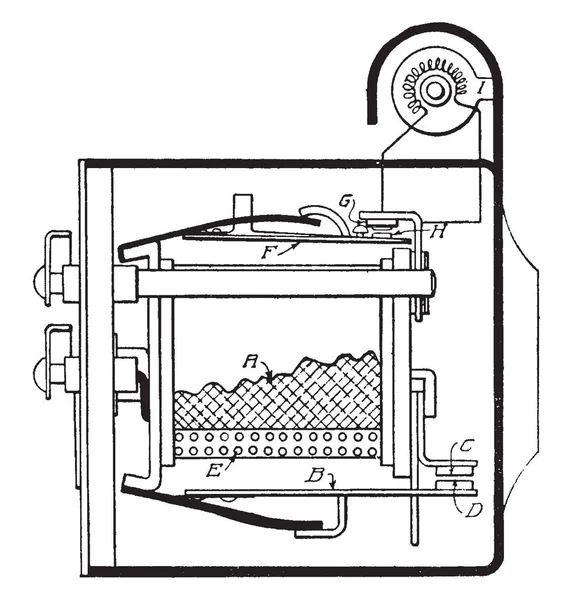 Dyneto Sectional View Showing Details Dyneto Regulator Cut Out Vintage — Stock Vector