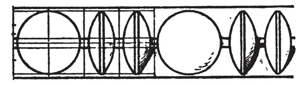 Simples Enrichment Bead Moulding Encontrado Molduras Design Antigo Formado Desenho — Vetor de Stock