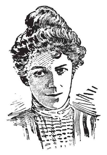 Ella Wilcox 1850 1919 Fue Una Escritora Poeta Estadounidense Famosa — Vector de stock