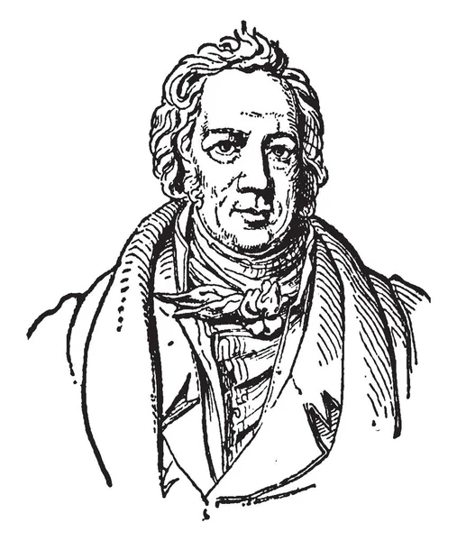 프리드리히 1759 1824 고고학자 이었고 언어학 빈티지 그림의 설립자로 됩니다 — 스톡 벡터