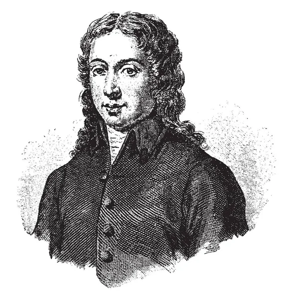 Alessandro Scarlatti 1660 1725 Foi Compositor Barroco Italiano Desenho Linha — Vetor de Stock