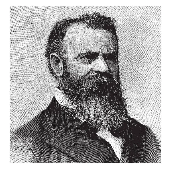 Major John Wesley Powell 1834 1902 Foi Soldado Geólogo Explorador —  Vetores de Stock