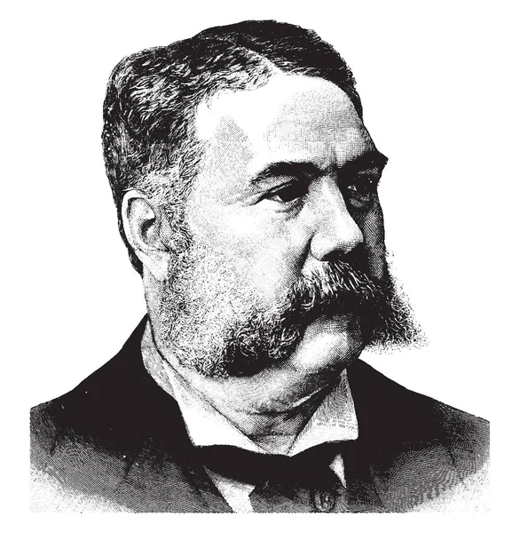 General Chester Arthur 1829 1886 Han Var Amerikansk Politiker Som — Stock vektor