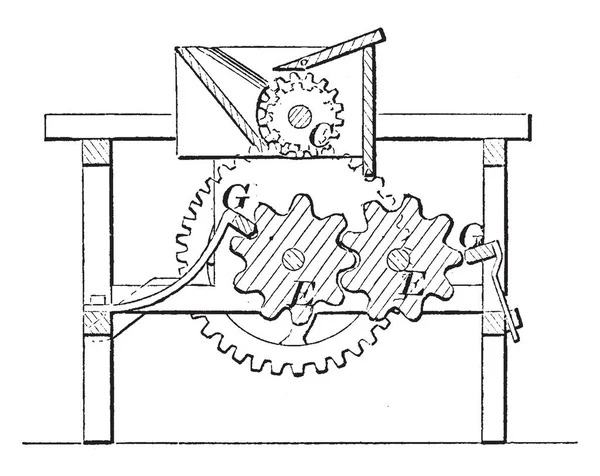 Esta Ilustración Representa Molino Sidra Que Utiliza Para Crear Sidra — Archivo Imágenes Vectoriales