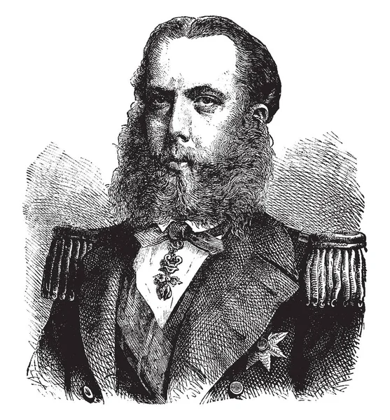 Maximiliano Emperador México 1832 1867 Fue Emperador México 1863 1867 — Archivo Imágenes Vectoriales