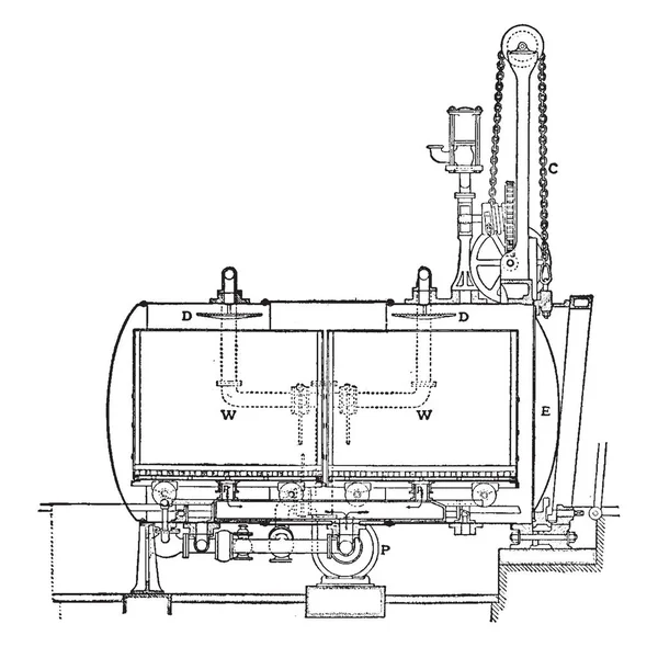 Esta Ilustración Representa Máquina Secado Que Utiliza Para Eliminar Humedad — Archivo Imágenes Vectoriales