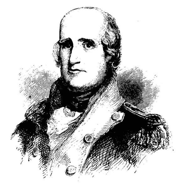 Major George Rogers Clark 1752 1818 Ban Volt Egy Földmérő — Stock Vector