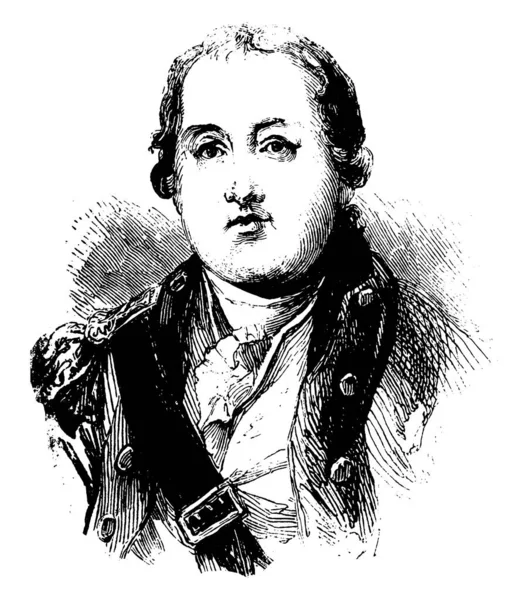 William Augustine Washington 1752 1810 Był Oficerem Kawalerii Armii Kontynentalnej — Wektor stockowy