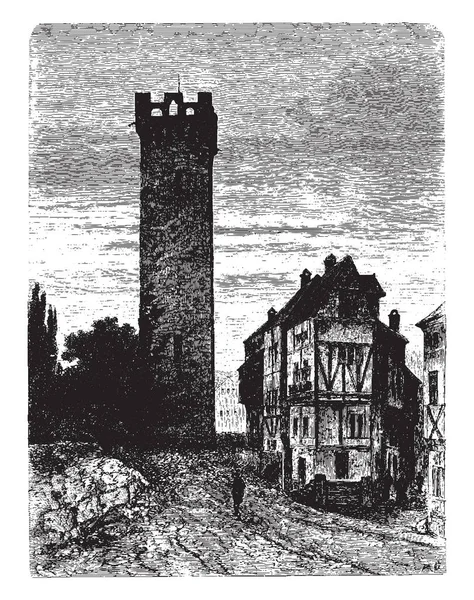 Башня Гётц Севере Баден Виртембурга Германия Башня Ассоциации Зданий Депозитов — стоковый вектор