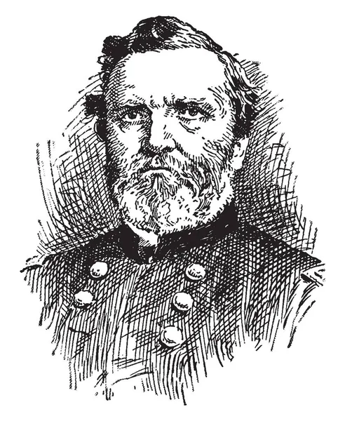 General George Henry Thomas 1816 1870 Han Var Usa Arméofficer — Stock vektor