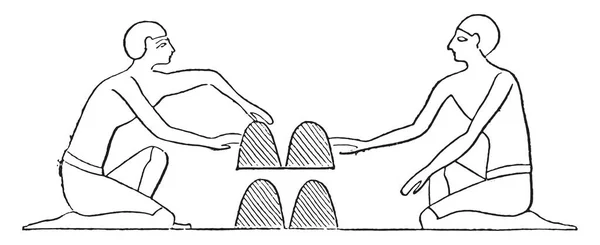 エジプトのぺてん師 ビンテージ彫刻 — ストックベクタ