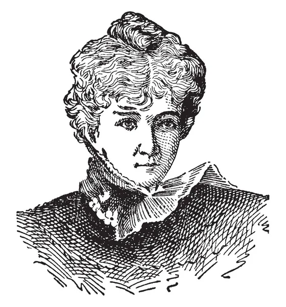 莎拉莎拉 伯恩哈特 1844 1923 她是一个著名的法国舞台女演员 复古线条绘画或雕刻插图 — 图库矢量图片