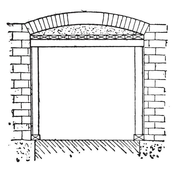 Cintre Terre Sable Plâtre Illustration Gravée Vintage Encyclopédie Industrielle Lami — Image vectorielle
