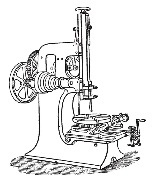 Esta Ilustración Representa Máquina Tragaperras Que Utiliza Para Cortes Ranuras — Archivo Imágenes Vectoriales