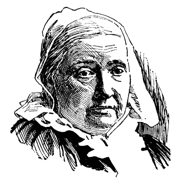 Julia Howe 1819 1910 그녀는 미국의 운동가 그리고 공화국 빈티지 — 스톡 벡터