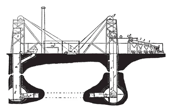 Diese Illustration Stellt Maschinen Dar Die Der Landwirtschaft Oder Anderen — Stockvektor