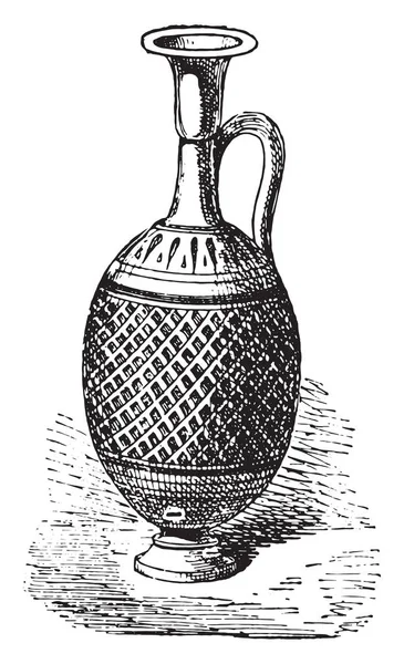 Vase Parfüms Vintage Gravierte Illustration Privatleben Der Altantiken Familie 1881 — Stockvektor