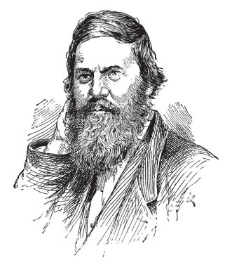 Charles Francis Hall, 1821-1871, o bir Amerikan kutup explorer, vintage çizgi çizme veya oyma illüstrasyon yapıldı.