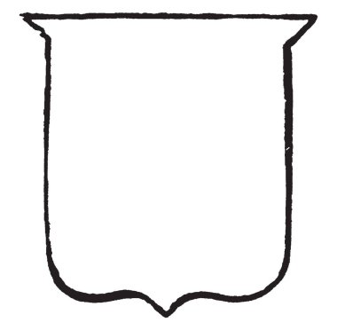 Bir kalkan, vintage çizgi çizme veya oyma resimde gösterilen argent.